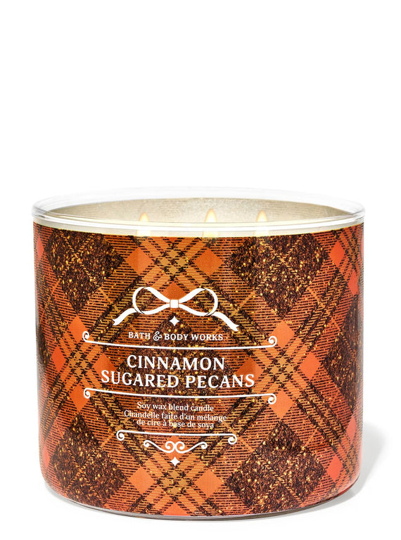 Bath and Body Works Cinnamon Sugared Pecans 3 - Wick Candle - KIISAS Perfumes