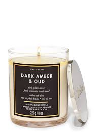 Bath and Body Works Dark Amber & Oud Single Wick Candle - KIISAS Perfumes