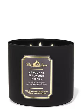 Bath and body works Mahogany Teakwood Intense Scented Candle - KIISAS Perfumes