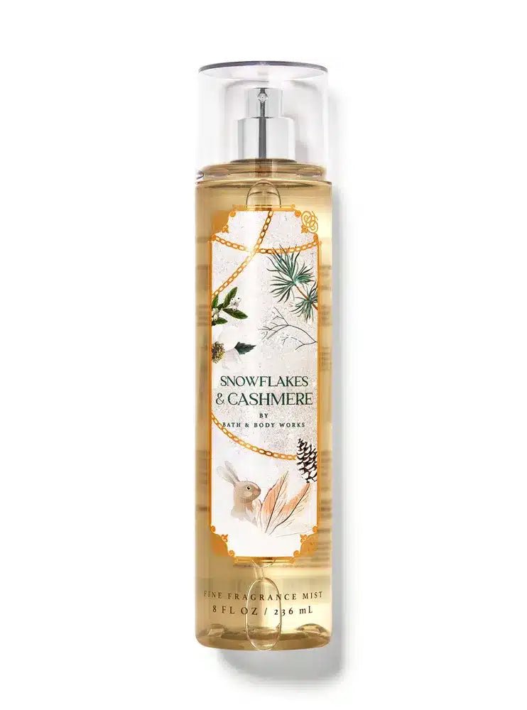 Bath and Body Works Snowflake & Cashmere Fine Fragrance Mist 236ml - KIISAS Perfumes
