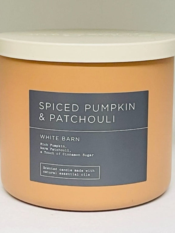 Bath and Body Works Spiced Pumpkin & Patchouli 3 Wick Candle - KIISAS Perfumes