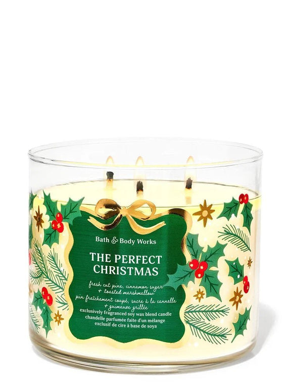 Bath and Body Works The Perfect Christmas 3 - Wick Candle - KIISAS Perfumes