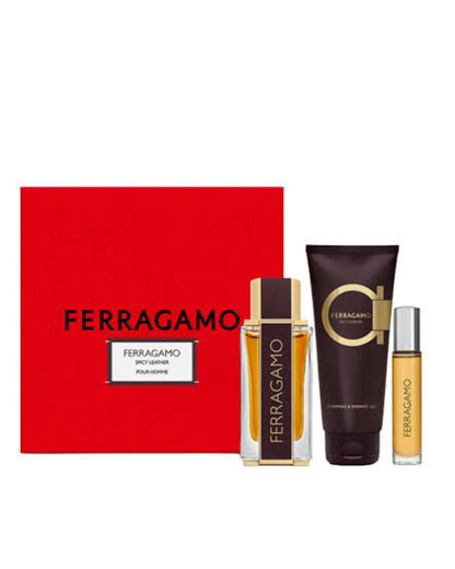 Ferragamo Spicy Leather Salvatore Ferragamo Gift Set - KIISAS Perfumes