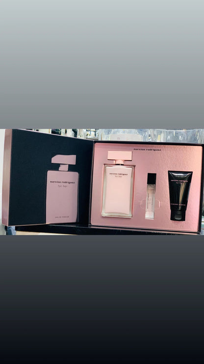 Narciso Rodriguez for Her Gift Set - Eau de Parfum - 3Pcs - KIISAS Perfumes