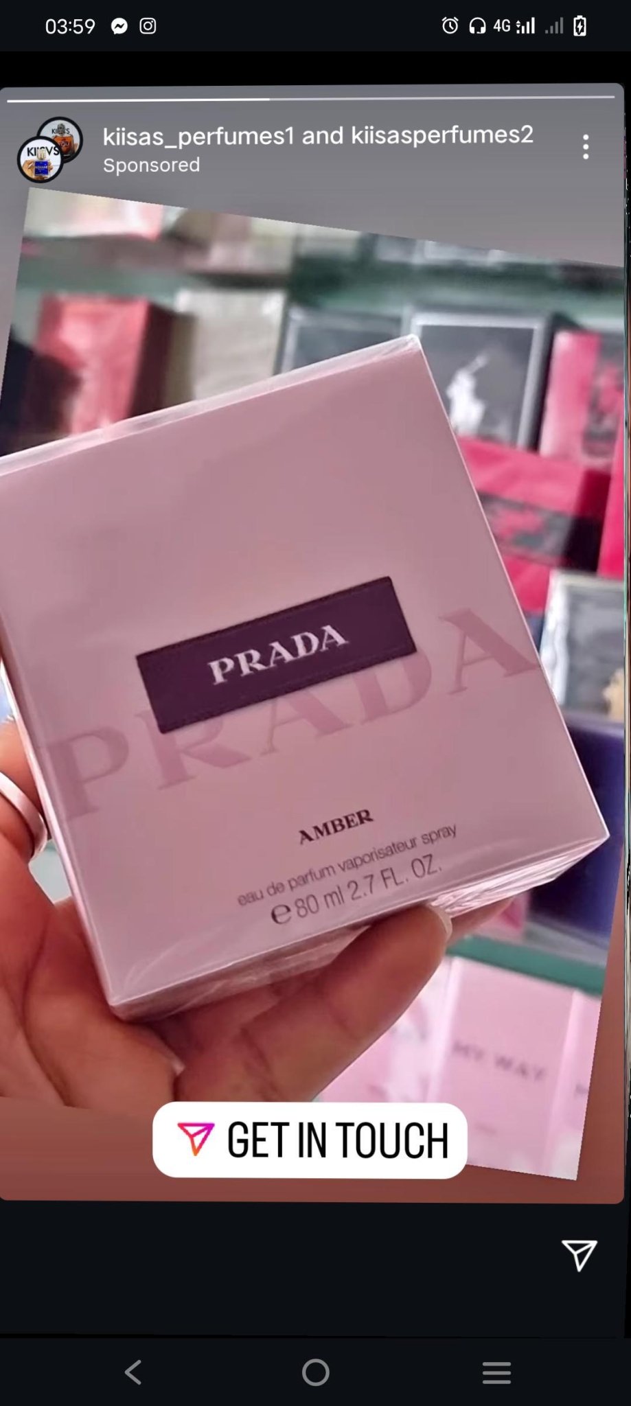 Prada Amber pour Femme EDP 80ml - KIISAS Perfumes