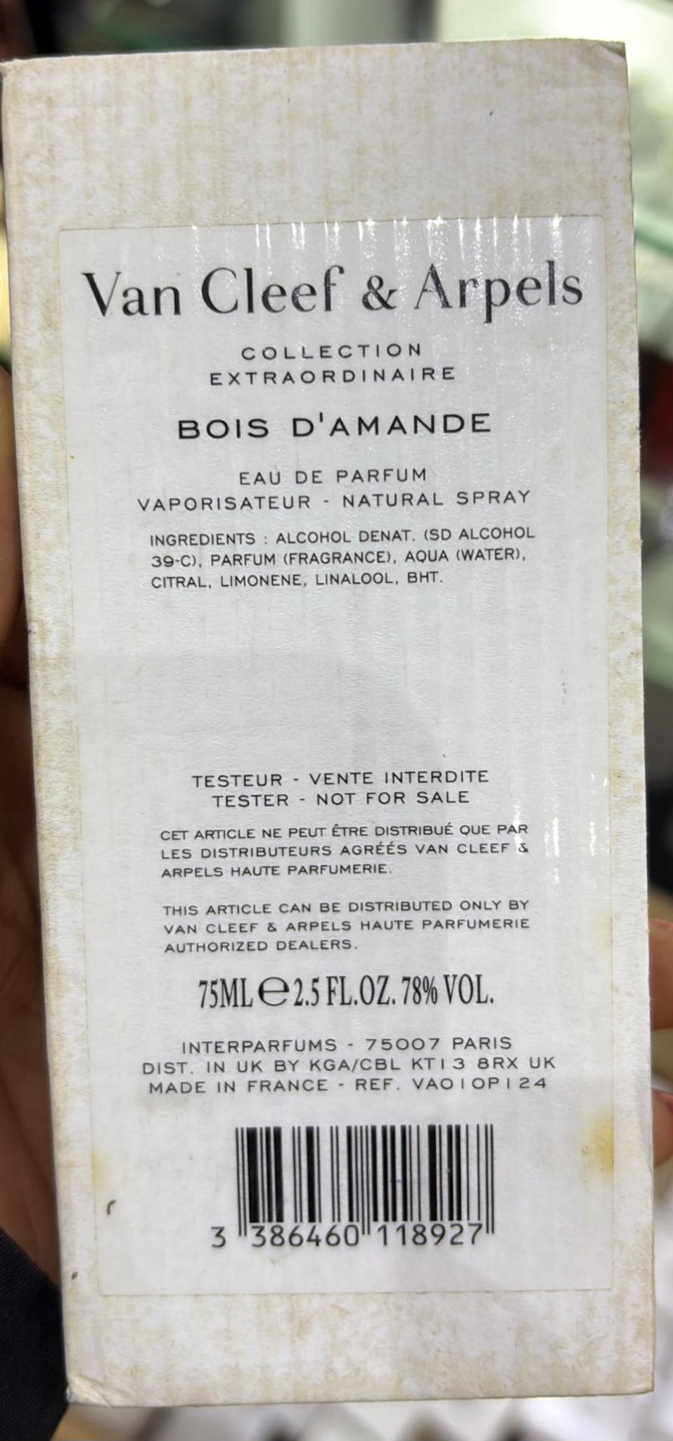 Van Cleef & Arpels Bois D'Amande EDP 75ml TESTER - KIISAS Perfumes