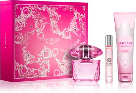 Versace Bright Crystal Absolu Set (EDP 90ml + EDP Roll On 10ml + SG 150ml) for Women - KIISAS Perfumes