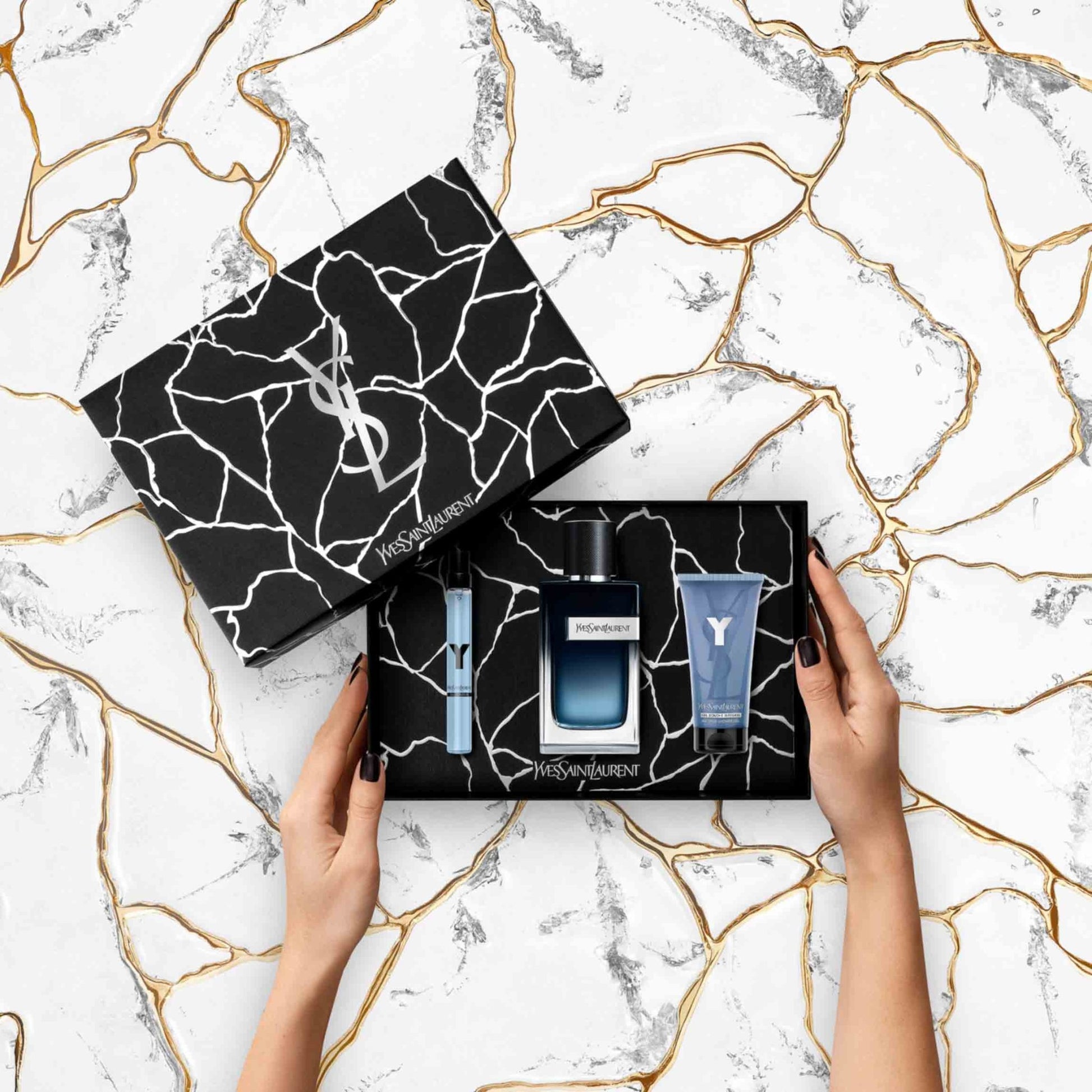 YSL Y EDP gift set 10ml edp 50ml showergel KIISAS Perfumes